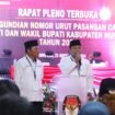 Paslon Bupati dan Wakil Bupati Nunukan 2024, Basri - Hanafiah memberi sambutan di agenda pengambilan nomor urut