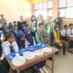 Pj Gubernur Kaltara Togap Simangunsong meninjau uji coba makan bergizi gratis di Nunukan,