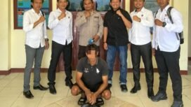Petani rumput laut, pelaku penggelapan kapal majikan H (45) saat diamankan Ditpolair Polda Kaltara