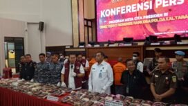 Polda Kaltara menggelar pers rilis pengungkapan 150 Kg sabu sabu hasil joint operation selama Agustus - Oktober 2024