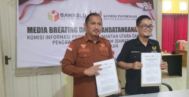
					Bawaslu Nunukan teken MoU dengan KI Kaltara untuk komitmen transparan dalam kinerja dan pengawasan,