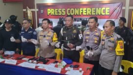 Jumpa pers penggerebekan kampung narkoba di Jalan Tanjung Nunukan Barat,