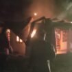 peristiwa kebakaran di Kampung Pisang, Nunukan Barat. Sumber api belum diketahui,