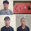 Tiga pemakai narkoba dan barang bukti yang diamankan dari penggerebekan polisi,