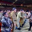 Rakornas pembangunan perdana yang dipimpin Presiden RI Prabowo di Bogor, Jabar.