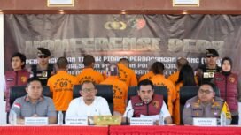 Direskrimum Polda Kaltara menggelar pers rilis pengungkapan TPPO di Kaltara. Sebanyak 49 kasus digagalkan, 311 korban diselamatkan,