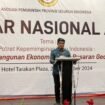 Sekprov Kaltara, Suriansyah memberikan sambutan dalam seminar nasional APPSI di Tarakan,