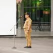 Asisten Ekbang Pemprov Kaltara, Burhanuddin, saat memimpin apel, Senin (4/11/2024),