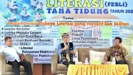 Duta Baca Kaltara, Vickyko Romana membagikan pengalamannya di Festival literasi KTT,