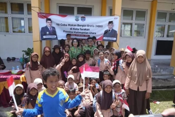 
					Uji coba MBG di Tarakan, untuk 1000 murid SD,