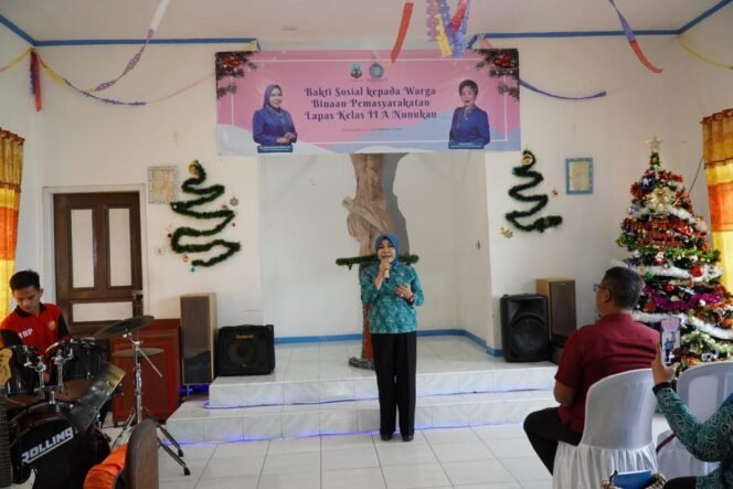 
					kunjungan Ketua Tim Penggerak Pemberdayaan Kesejahteraan Keluarga (TP-PKK) Kalimantan Utara (Kaltara), Hj. Rahmawati Zainal, ke Lapas Nunukan.