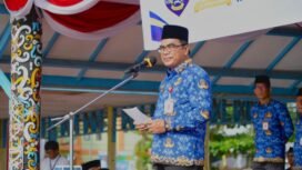Sekretaris Daerah Provinsi Kaltara, Suriansyah, memimpin upacara HUT KORPRI 53, di Tanjung Selor,
