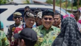 Pj Gubernur Kaltara, Togap Simangunsong saat meninjau uji coba MBG,