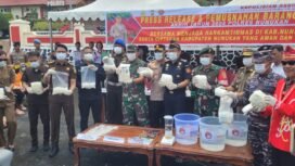 Pemusnahan 10 kg sabu sabu dan 731 butir pil ekstasi di Polres Nunukan, menutup tahun 2024,