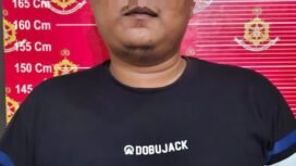 SOF (27), tersangka calo TKI yang diamankan polisi saat mencoba menyeberangkan 3 CTKI ilegal ke Malaysia,