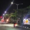 Kondisi sejumlah PJU di Jalan Tien Soeharto, Nunukan Timur, sebelah menyala dan sebelahnya mati,