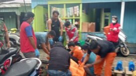 Temuan jasad membusuk di Kp Tumput Laut, Mamolok, Nunukan Selatan, Selasa (11/2/2025).