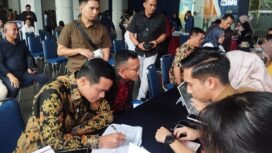 Paslon Bupati dan Wakil Bupati terpilih Nunukan, Irwan Sabri - Hermanus, saat melakukan registrasi untuk pelantikan Kepala Daerah di Kemendagri, Senin (17/2/2025),