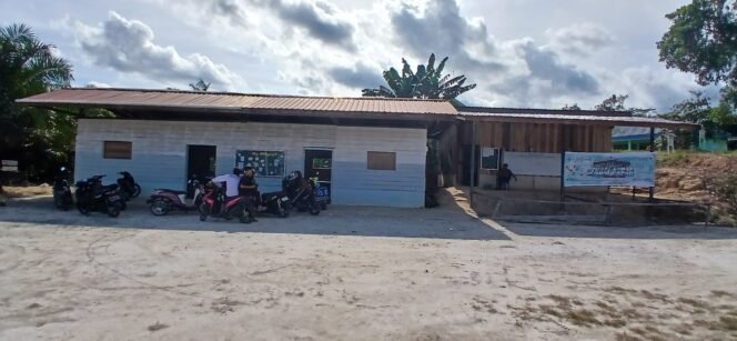 
					Gedung SMAN I Seimanggaris, yang merupakan hasil swadaya masyarakat. Kepala Desa menghibahkan lahan 1,5 ha untuk pembangunan SMA di Desa Sekaduyan Taka.