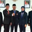 Serah Terima Jabatan dari Laura - Hanafiah ke Irwan Sabri - Hermanus di Gedung Pemkab Nunukan, Rabu (5/3/3035).