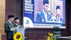 Penyampaian pidato Bupati dan Wakil Bupati Nunukan, Irwan Sabri - Hermanus, di sidang Paripurna, Rabu (5/3/2025).