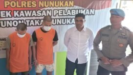 Pers rilis kasus asusila gadis 15 tahun oleh motoris speed boat dan perkara penggelapan dalam keluarga demi judi slot online, di Mapolsek KSKP Nunukan,