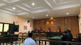 Sidang putusan kasus korupsi dana penanggulangan Covid-19 yang bersumber dari BLUD RSUD Nunukan Tahun Anggaran 2021/2022 di Pengadilan Tipikor Samarinda, Kamis (13/3/2025).