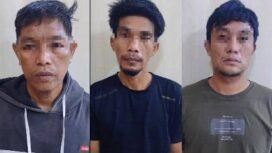 Tiga tersangka pemain narkoba yang diamankan polisi dalam penggerebekan Jumat (28/3/2025). Masing masing SP (45), DW (43), keduanya warga Tanjung Karang, Sebatik, dan RM (30), warga Kilo 8 RT.10 Desa Binusan, Nunukan Barat.
