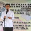 Bupati Nunukan, Irwan Sabri, melaunching Program Pembangunan RTLH, di RT 10, Nunukan Barat, Sabtu (26/4/2025). Pemkab Nunukan menargetkan 200 RTLH akan dibangun pada 2025.