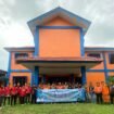 Personel BPBD dan relawan bencana, berfoto bersama setelah apel HKB 2025.