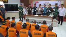 Pers rilis pemusnahan 1.716,93 gram sabu sabu hasil pengungkapan kasus di medio Januari - April 2025 oleh Satreskoba Polres Nunukan,