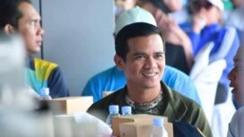 Bupati Nunukan, Irwan Sabri saat hadir di May Day 2025 di Pelabuhan Tunon Taka Nunukan, Kamis (1/5/2025).