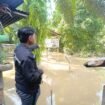Warga menunjukkan lokasi serangan buaya yang menewaskan seorang IRT di Sembakung Atulai,