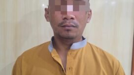 AR (29), kurir 200 gram sabu sabu asal Malaysia yang ditangkap Satreskoba Polres Nunukan, Selasa (20/5/2025).