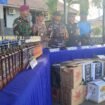 LANAL Nunukan menggelar jumpa pers terkait penangkapan 444 Miras Malaysia yang diselundupkan ke Nunukan melalui perairan Sei Ular,
