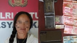 S (47) IRT warga Krayan yang diamankan polisi karena mengedarkan sabu sabu untuk anak anak muda di perbatasan RI - Malaysia,