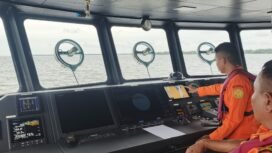 Tim SAR kerahkan KN SAR Seta, untuk pencarian penumpang KM Sabuk Nusantara 89 yang jatuh di Perairan Tanah Kuning, Bulungan,