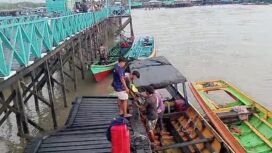 Jembatan baru Kp Rumput Laut Mamolok. Di lokasi ini 4 mesin perahu nelayan diambil pencuri.