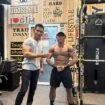 Atlet Fitness Nunukan, Anggi Yanto Saputra yang akan berlaga di FORNAS VIII NTB bersama pelatihnya, Mukhlis,