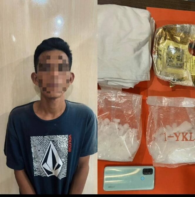 
					J (27) warga Bontang, Kaltim, diamankan polisi. J mencuri motor warga untuk jualan narkoba.