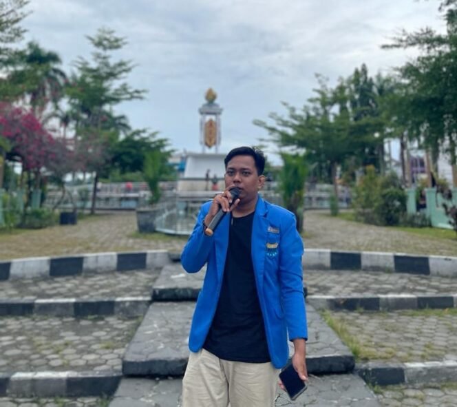 
					Ketua PMII Cabang Nunukan, Yustin Yusuf.