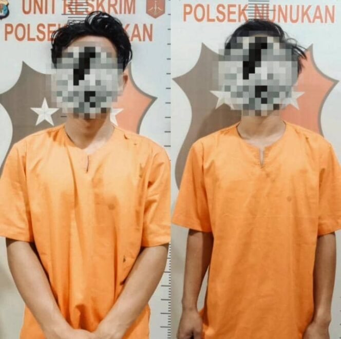 
					AC (22), dan AR (22), warga Jalan Sungai Fatimah, Desa Binusan, Nunukan. Keduanya diamankan pasca mencuri di pabrik pengolahan aspal milik H.Hamka, Selasa (29/7/2025). Dok.Polres Nunukan.