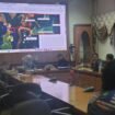 Slide lahan 52 hektar yang digarap PT SIP ditampilkan dalam hering Kamis (10/7/2025). Lahan tersebut diluar HGU dan dinyatakan sebagai hak warga transmigran,