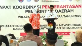 Bupati Nunukan, Irwan Sabri, menegaskan komitmennya untuk membangun pemerintahan bersih dan transparan saat menghadiri Rapat Koordinasi Pemberantasan Korupsi Pemerintah Daerah Wilayah Kalimantan Utara Tahun 2025 bersama Komisi Pemberantasan Korupsi (KPK) di Gedung Merah Putih, Jakarta, Rabu (16/7/2025). Dok.Prokopim.