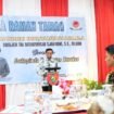 Bupati Nunukan, Irwan Sabri saat memberikan kata sambutan di malam ramah tamah bersama Danrem 092/Maharajalila, di Cafe Sayn, Kamis (3/7/2025). 