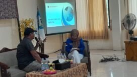 Nara Sumber pelatihan Jurnalistik yang dihadirkan DPD KNPI Nunukan, Budi Anshori, wartawan senior dari Niaga Asia.