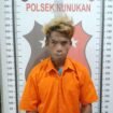 TD alias Bojes (34), pelaku penganiayaan dengan sajam di Jalan Rahayu, Sebakis, Nunukan Barat, berhasil diringkus polisi setelah kabur beberapa hari. Dok.Polsek Nunukan.