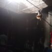 Lantai 2 Gedung LPP RRI Nunukan terbakar, Sabtu (6/9/2025). Api berasal dari korsleting kabel AC. Dok.Disdamkar Nunukan.