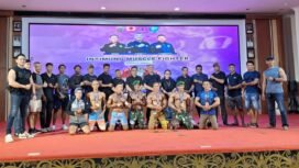 Segenap atlet dan official komunitas Gym dan Fitness Nunukan di event Bupati Malinau Cup 2025.