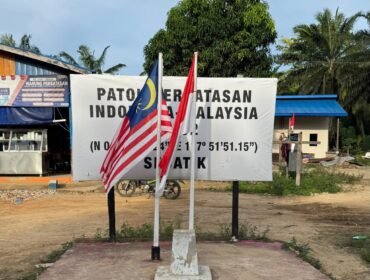 Ilustrasi : Patok batas negara RI - Malaysia di Aji Kuning, Pulau Sebatik, Nunukan, Kaltara.